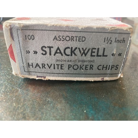 Vintage Assorted Stackwell Harvite Poker Chips - Picture 9 of 12